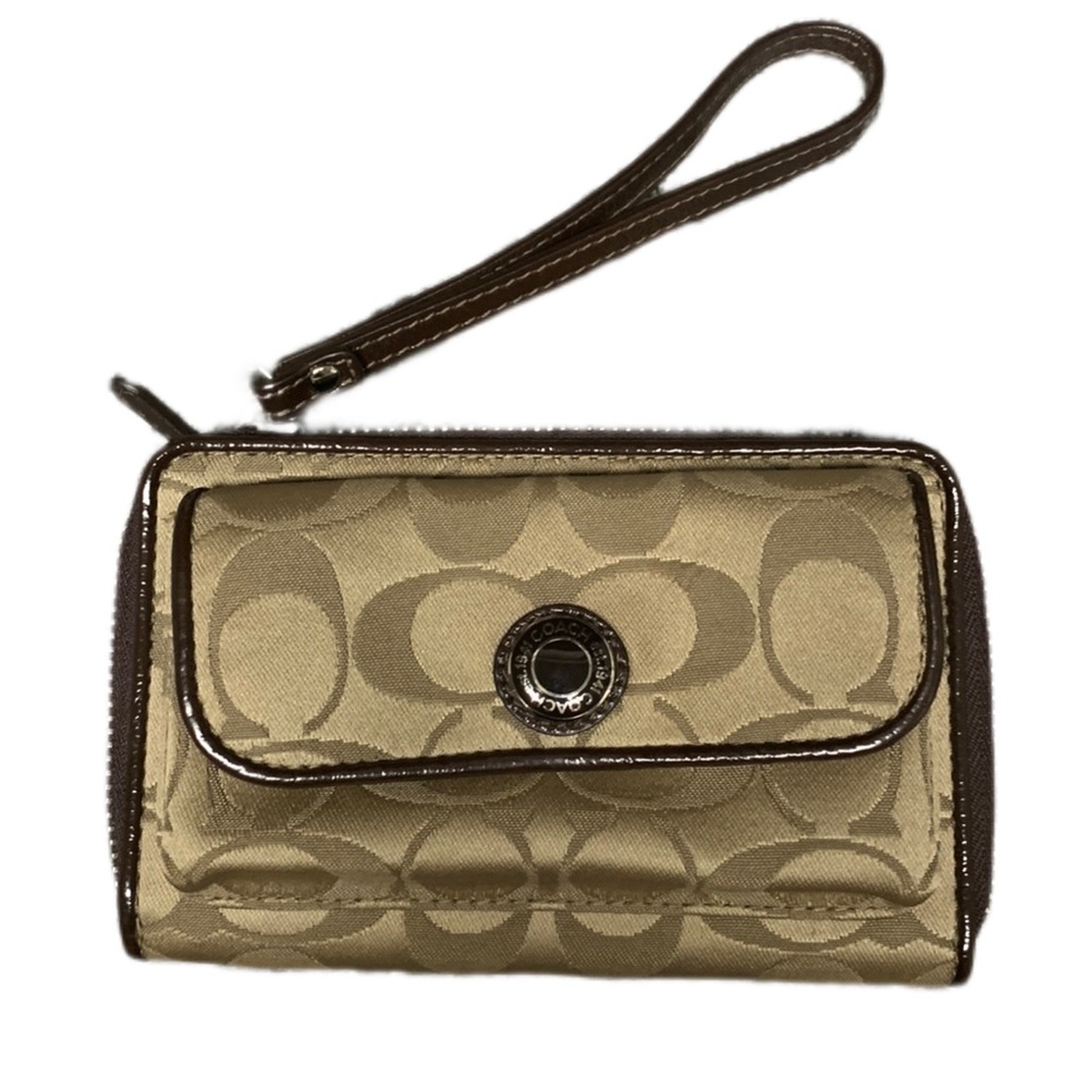 Coach Monogram Wristlet